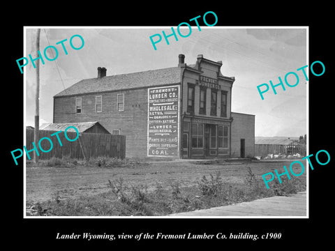 OLD LARGE HISTORIC PHOTO LANDER WYOMING, VIEW OF THE FREMONT LUMBER Co c1900