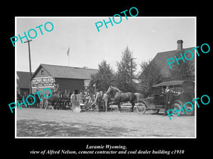 OLD LARGE HISTORIC PHOTO LARAMIE WYOMING, VIEW OF THE ALFRED NELSON Co c1910