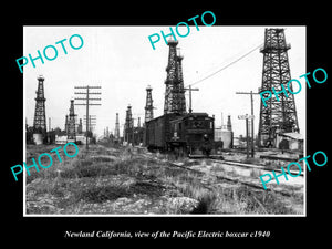 OLD LARGE HISTORIC PHOTO OF NEWLAND CALIFORNIA, PACIFIC ELECTRIC RAILROAD c1940