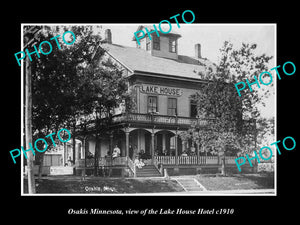 OLD LARGE HISTORIC PHOTO OF OSAKIS MINNESOTA, THE LAKE HOUSE HOTEL c1910