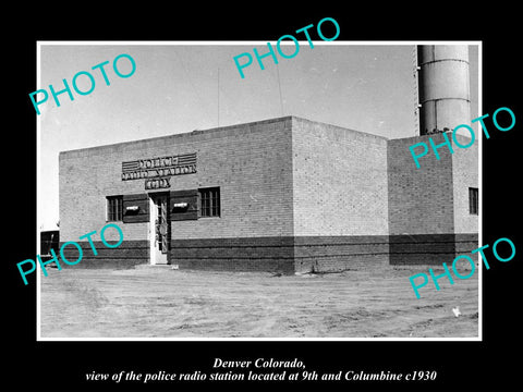 OLD LARGE HISTORIC PHOTO OF DENVER COLORADO, THE POLICE RADIO STATION c1930