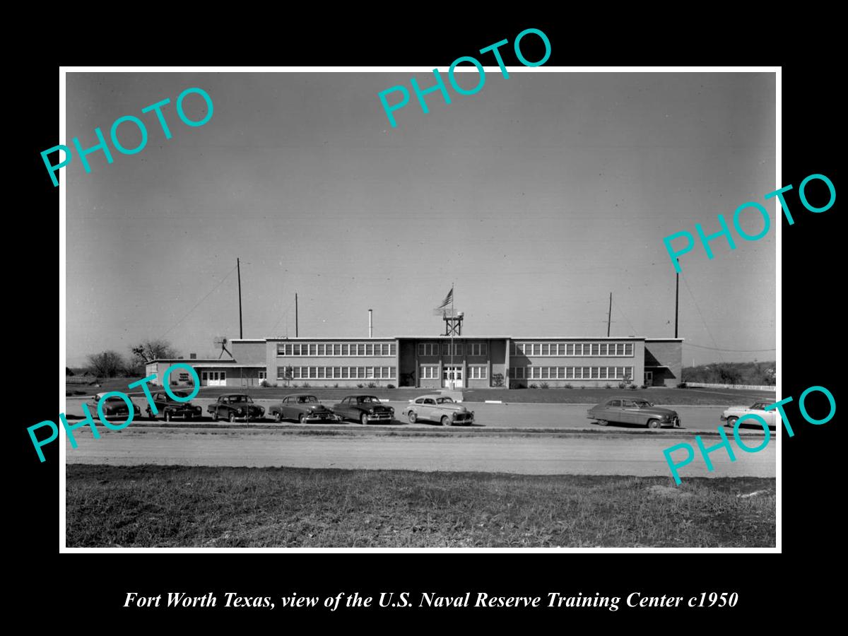 OLD LARGE HISTORIC PHOTO OF FORT WORTH TEXAS, THE NAVY TRAINING CENTER c1950