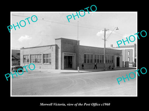 OLD LARGE HISTORIC PHOTO OF MORWELL VICTORIA, VIEW OF THE POST OFFICE c1960