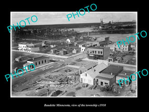 OLD LARGE HISTORIC PHOTO OF BAUDETTE MINNESOTA, VIEW OF THE TOWNSHIP c1910