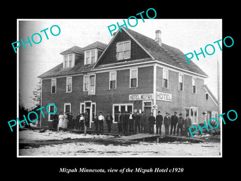 OLD LARGE HISTORIC PHOTO OF MIZPAH MINNESOTA, VIEW OF THE MIZPAH HOTEL c1920