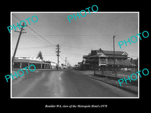 OLD LARGE HISTORIC PHOTO OF BOULDER WEST AUSTRALIA, THE METROPOLE HOTEL c1970