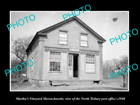 OLD LARGE HISTORIC PHOTO OF MARTHA VINEYARD MASSACHUSETTS, NORTH TISBURY PO 1940