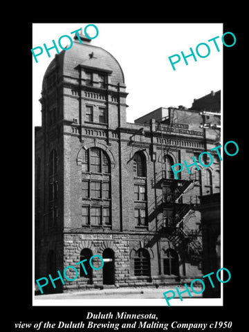 OLD LARGE HISTORIC PHOTO DULUTH MINNESOTA, VIEW OF THE BREWING COMPANY c1950