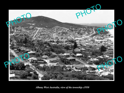 OLD LARGE HISTORIC PHOTO OF ALBANY WEST AUSTRALIA, VIEW OF THE TOWN c1950