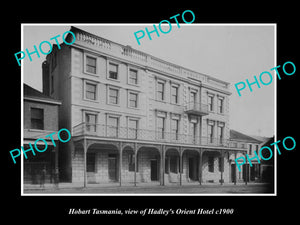 OLD LARGE HISTORIC PHOTO OF HOBART TASMANIA, THE HADLEYS ORIENT HOTEL c1900