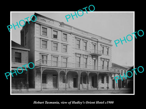 OLD LARGE HISTORIC PHOTO OF HOBART TASMANIA, THE HADLEYS ORIENT HOTEL c1900