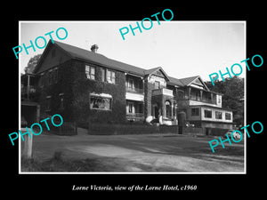 OLD LARGE HISTORIC PHOTO OF LORNE VICTORIA, VIEW OF THE LORNE HOTEL c1960