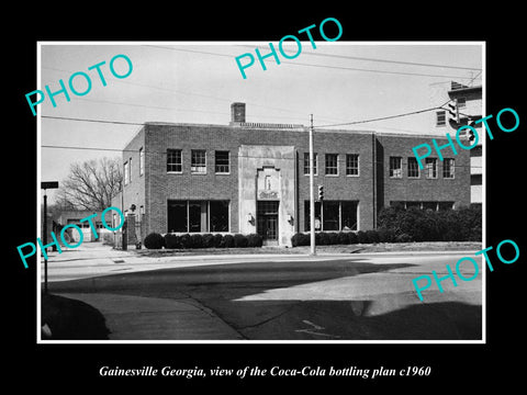 OLD LARGE HISTORIC PHOTO OF GAINESVILLE GEORGIA, THE COCA COLA PLANT c1960