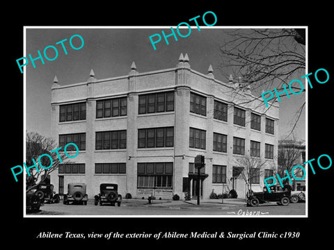 OLD LARGE HISTORIC PHOTO OF ABILENE TEXAS, THE MEDICAL & SURGICAL CLINIC c1930