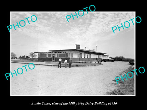 OLD LARGE HISTORIC PHOTO OF AUSTIN TEXAS, THE MILKY WAY DAIRY Co c1950