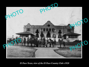 OLD LARGE HISTORIC PHOTO OF EL PASO TEXAS, THE EL PASO COUNTRY CLUB c1920