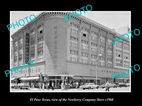 OLD LARGE HISTORIC PHOTO OF EL PASO TEXAS, THE NEWBERRY DEPARTMENT STORE c1960