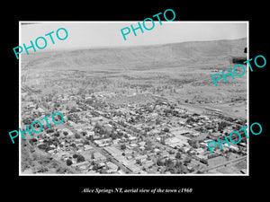 OLD LARGE HISTORIC PHOTO OF ALICE SPRINGS NORTHERN TERRITORY, AERIAL VIEW 1960 1