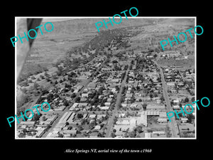 OLD LARGE HISTORIC PHOTO OF ALICE SPRINGS NORTHERN TERRITORY, AERIAL VIEW 1960 2