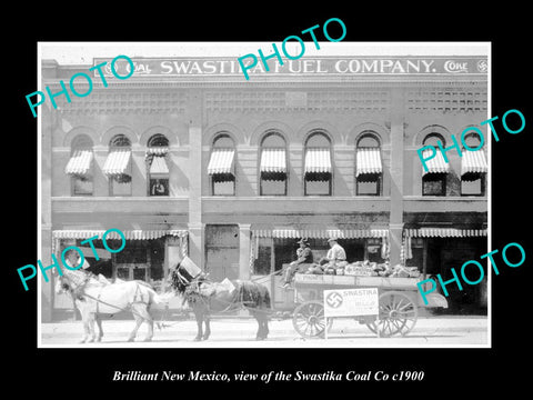 OLD LARGE HISTORIC PHOTO OF BRILLIANT NEW MEXICO, THE SWASTIKA COAL Co c1900