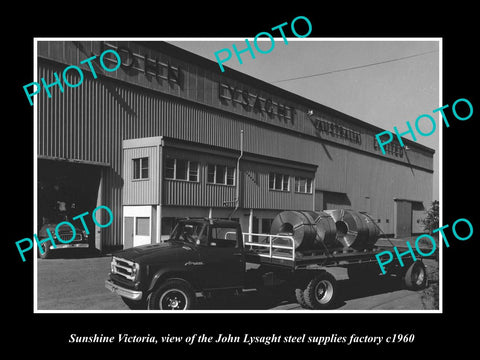 OLD LARGE HISTORIC PHOTO OF SUNSHINE VICTORIA, THE LYSAGHT ROOFING FACTORY c1960