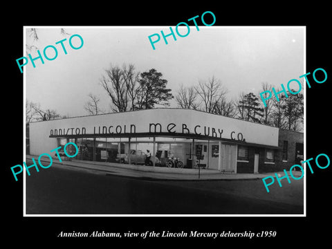 OLD LARGE HISTORIC PHOTO OF ANNISTON ALABAMA, LINCOLN MERCURY CAR DEALER c1920