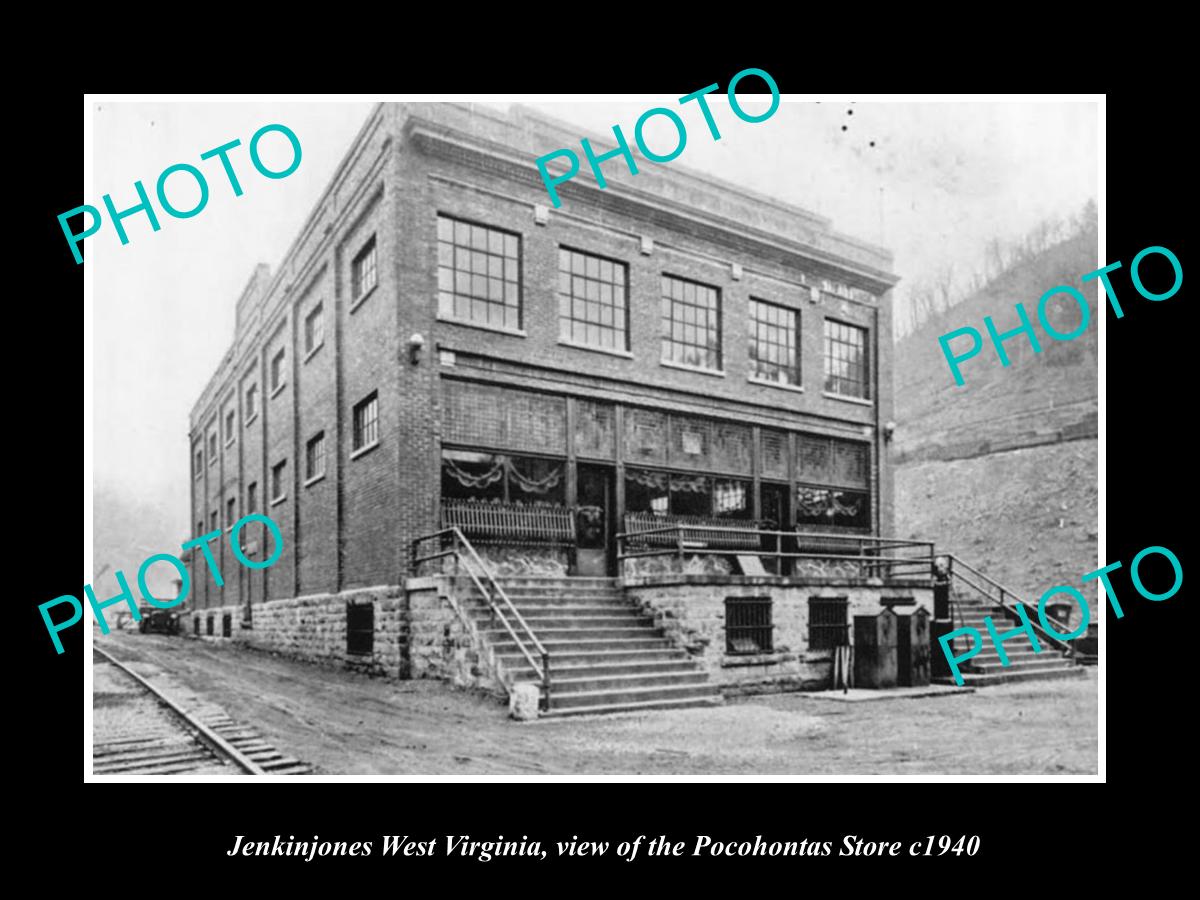 OLD LARGE HISTORIC PHOTO OF JENKINJONES WEST VIRGINIA THE POCOHONTAS STORE c1940