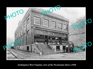 OLD LARGE HISTORIC PHOTO OF JENKINJONES WEST VIRGINIA THE POCOHONTAS STORE c1940