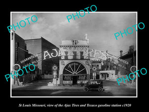 OLD LARGE HISTORIC PHOTO OF St LOUIS MISSOURI, THE ATLAS TIRES STATION c1920