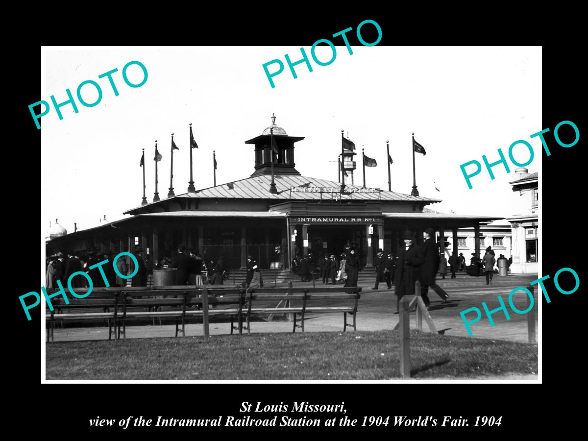 OLD LARGE HISTORIC PHOTO OF St LOUIS MISSOURI, INTRAMURAL RAILROAD DEPOT c1904