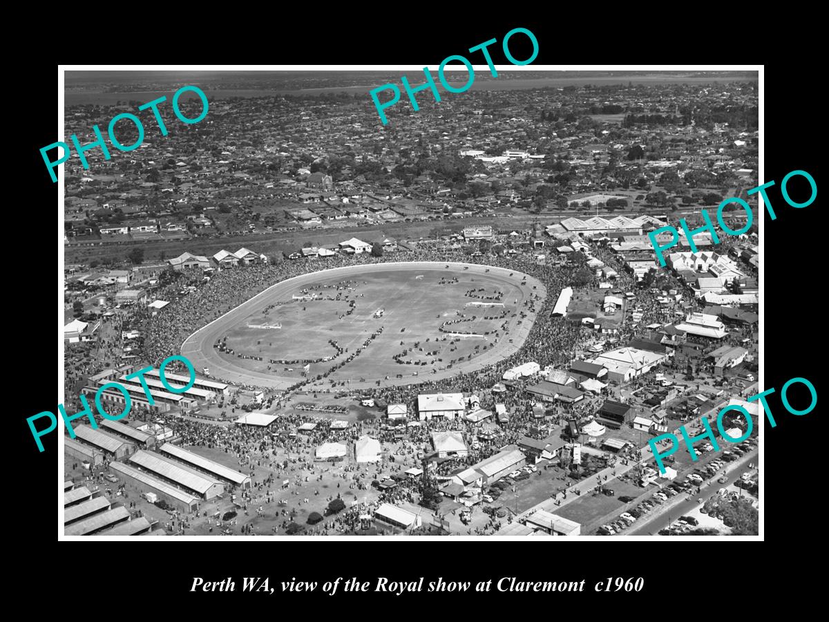 OLD LARGE HISTORIC PHOTO OF PERTH WEST AUSTRALIA, THE ROYAL SHOW CLAREMONT c1960