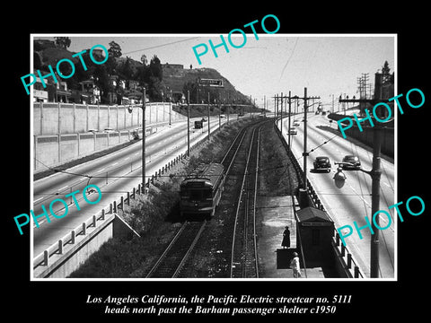 OLD HISTORIC PHOTO OF BARHAM CALIFORNIA PACIFIC ELECTRIC RAIL DEPOT c1950