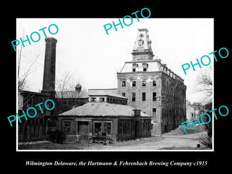 OLD LARGE HISTORIC PHOTO OF WILMINGTON DELAWARE, THE H&F BREWERY Co c1915