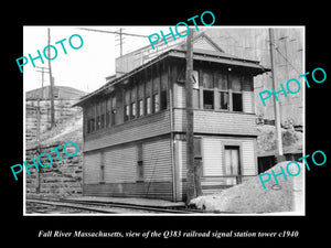 OLD HISTORIC PHOTO OF FALL RIVER MASSACHUSETTS, RAILROAD SIGNAL STATION c1940