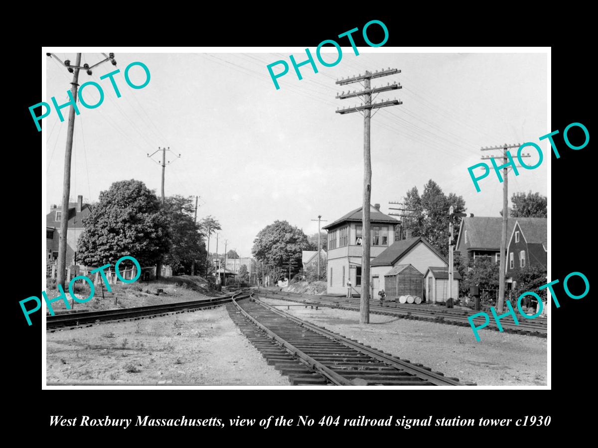 OLD HISTORIC PHOTO OF WEST ROXBURY MASSACHUSETTS RAILROAD SIGNAL STATION c1930