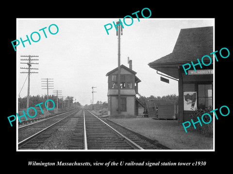 OLD HISTORIC PHOTO OF WILMINGTON MASSACHUSETTS U RAILROAD SIGNAL STATION c1930