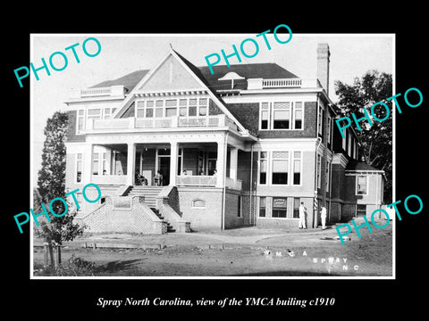 OLD LARGE HISTORIC PHOTO OF SPRAY NORTH CAROLINA, THE YMCA BUILDING c1910