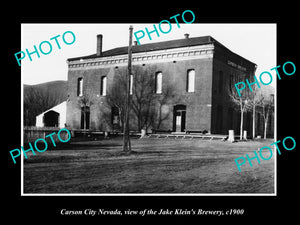 OLD LARGE HISTORIC PHOTO OF CARSON CITY NEVADA, THE KLEIN BREWERY Co c1900