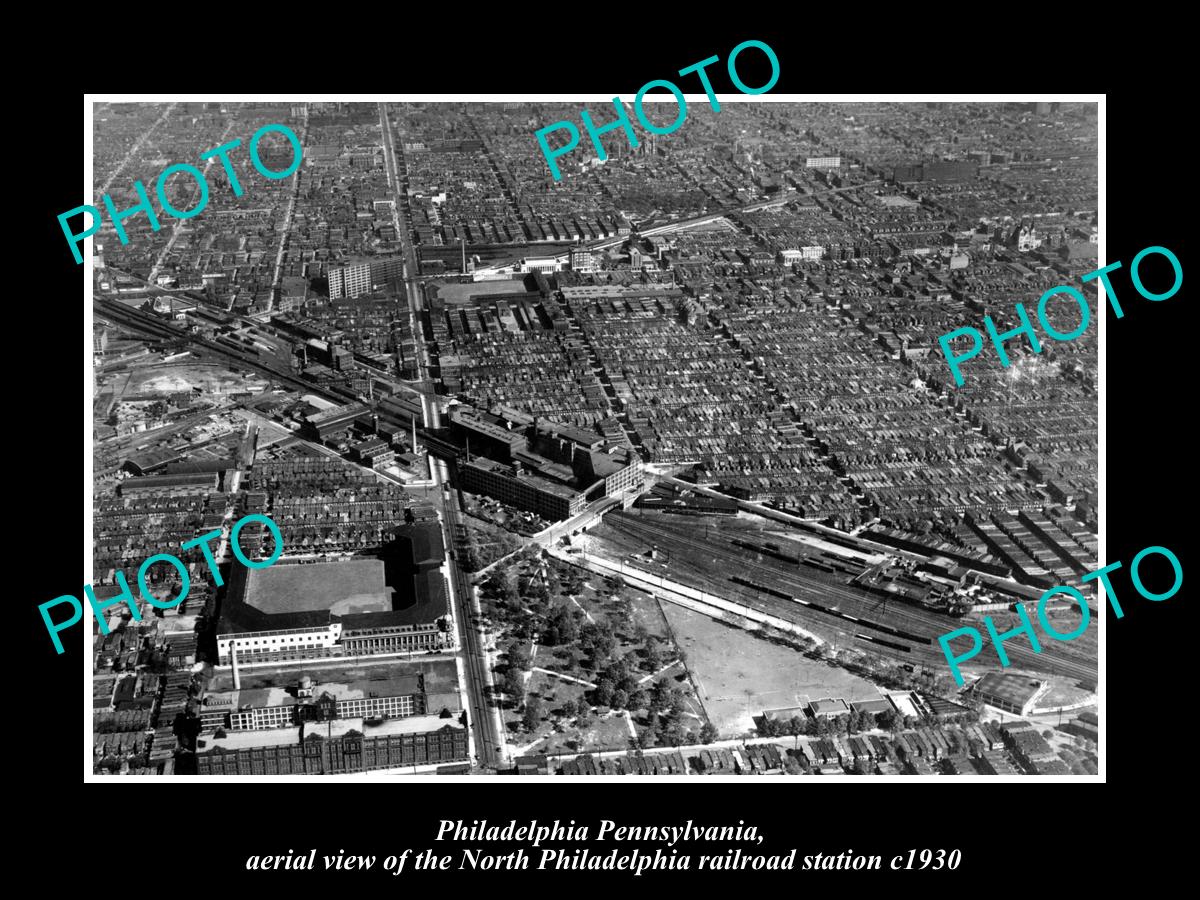 OLD HISTORIC PHOTO OF PHILADELPHIA PENNSYLVANIA, THE NORTN RAILROAD STATION 1930