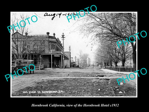 OLD LARGE HISTORIC PHOTO OF HORNBROOK CALIFORNIA, VIEW OF HORNBROOK HOTEL c1912