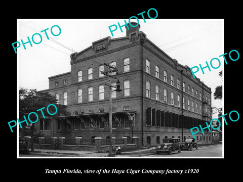 OLD LARGE HISTORIC PHOTO OF TAMPA FLORIDA, THE HAYA CIGAR FACTORY c1920