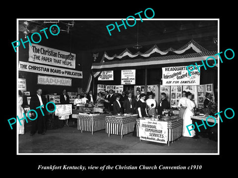 OLD LARGE HISTORIC PHOTO OF FRANKFORT KENTUCKY, THE CHRISTIAN CONVENTION c1910