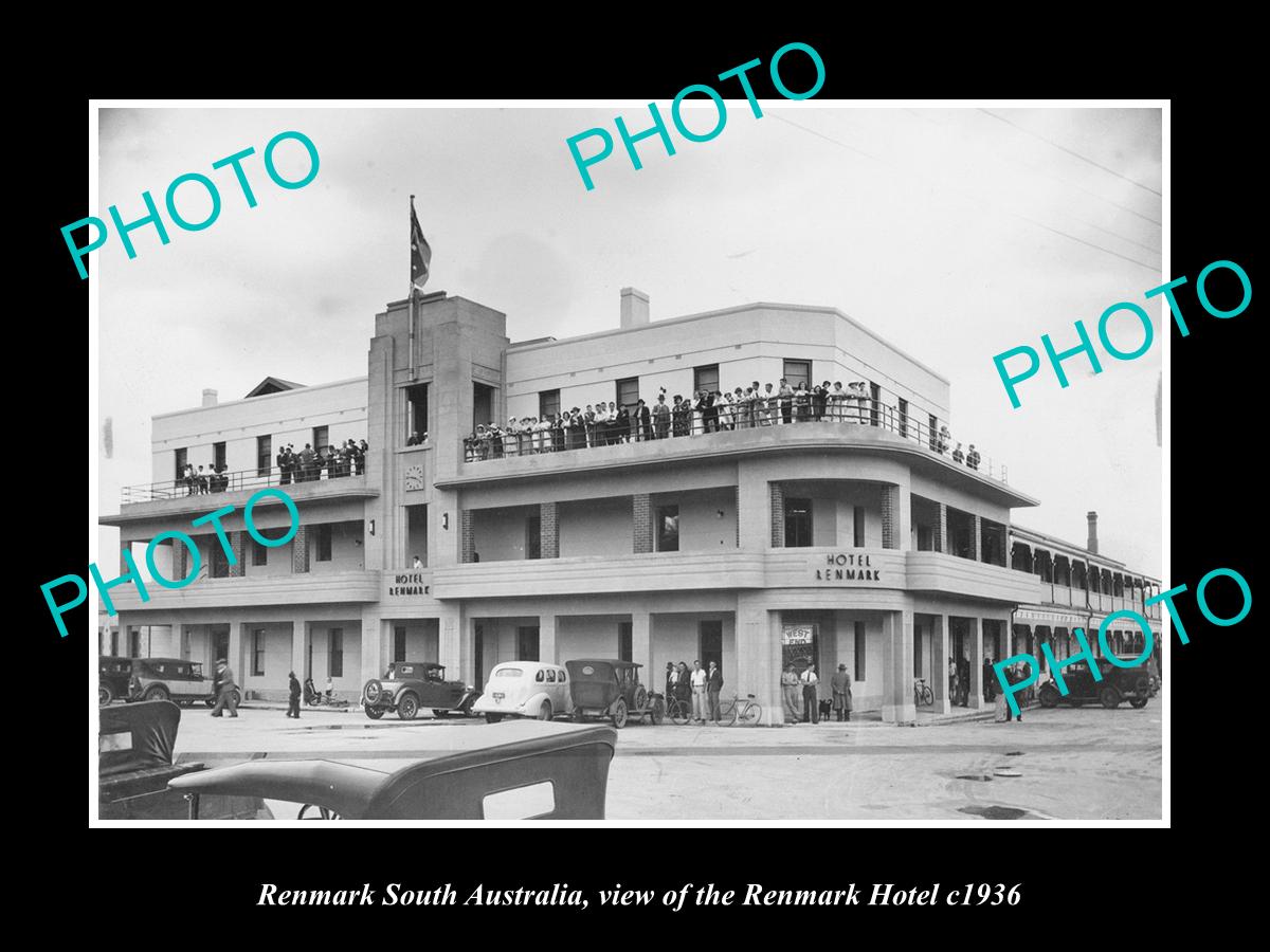 OLD LARGE HISTORIC PHOTO RENMARK SOUTH AUSTRALIA, THE RENMARK HOTEL c1936