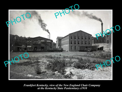 OLD LARGE HISTORIC PHOTO OF FRANKFORT KENTUCKY, NEW ENGLAND CHAIR Co c1910