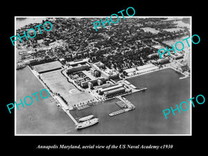 OLD LARGE HISTORIC PHOTO OF ANNAPOLIS MARYLAND, THE US NAVY ACADEMY c1930