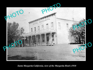 OLD LARGE HISTORIC PHOTO OF SANTA MARGARITA CALIFORNIA, THE MARGARITA HOTEL 1910