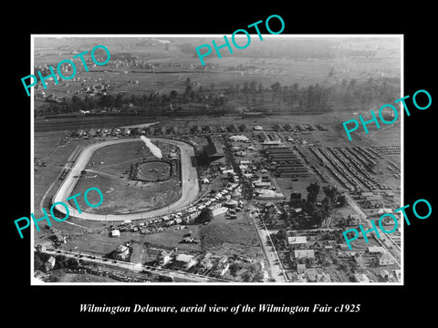 OLD LARGE HISTORIC PHOTO OF WILMINGTON DELAWARE, AERIAL VIEW OF FAIR GROUND 1925