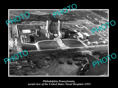 OLD LARGE HISTORIC PHOTO OF PHILADELPHIA PENNSYLVANIA, THE US NAVY HOSPITAL 1935