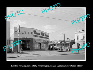 OLD LARGE HISTORIC PHOTO OF CARLTON VICTORIA, THE CALTEX SERVICE STATION c1960