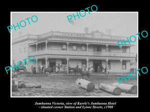 OLD LARGE HISTORIC PHOTO JUMBUNNA VICTORIA, VIEW OF THE JUMBUNNA HOTEL c1900